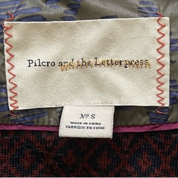 Anthropologie Convertible Floral Puffer Quilted Jacket Vest In Green Blue Size S - Picture 9 of 13